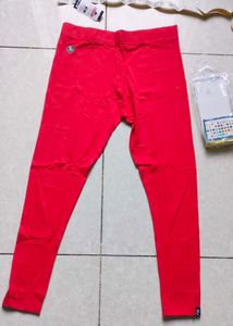 ANKLE LENGTH Vibrant Red Leggings