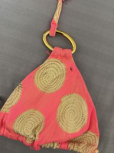 Pink Polka Dot Bikini Top
