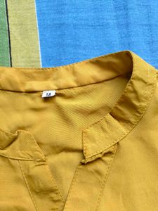 Mustard Button-Down women Shirt