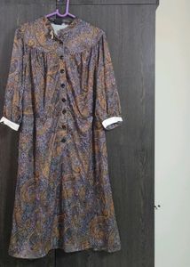 Midi Length Beautiful Imported Printed Dress