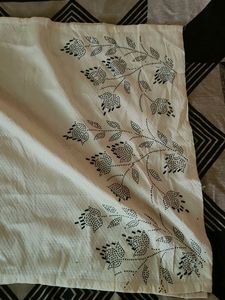 Elegant Cream Embroidered Kurta