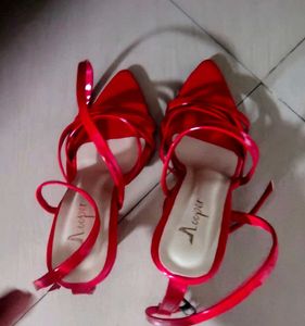 Stunning Red Strappy High Heels