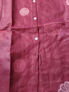 🍷 wine Floral Printed Kurta 🍷
