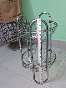 Vintage Metal Wire Fruit Basket Stand