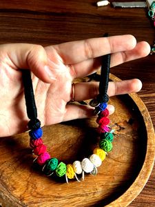 Boho Multicolored Thread Necklace