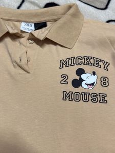 Zara Mickey Mouse Polo Shirt