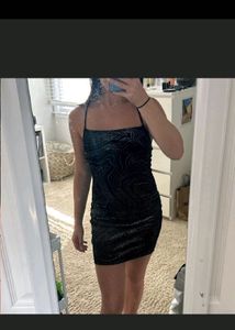 black sparkly dress