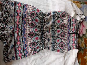 Patterned Sleeveless Jumpsuit