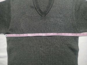 Grey V-Neck Pullover