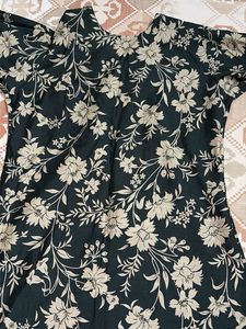 Embellished Floral Print Kurta