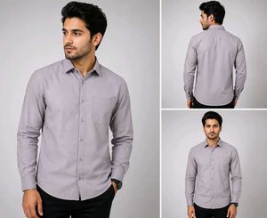 Men's Classic Grey Long Sleeve Shirt