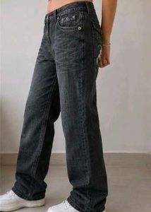 Dark grey y2k jeans.