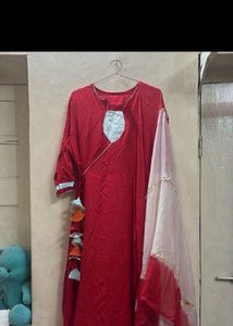Elegant Red Kurta with Dupatta