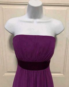 Strapless Purple Maxi Dress