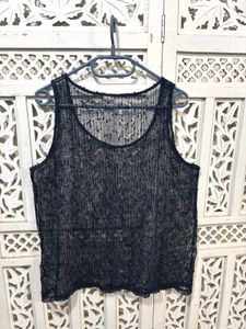 💝Sheer Black Sleeveless Top G