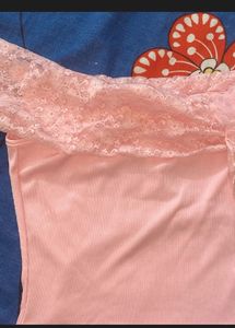 Chic Off-Shoulder Pink Top