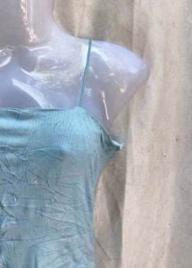 Light Blue Spaghetti Strap Mini Dress