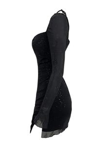 Sparkly Black Mini Dress