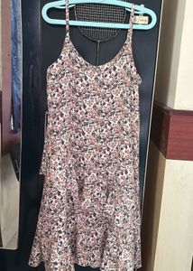 Floral Print Tiered Mini Dress