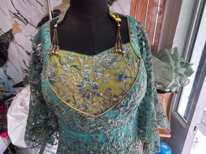 Designer Teal Sequin Embellished Lehenga Choli