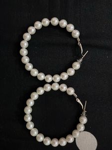 Classic Pearl Hoop Earrings