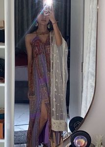 ethnic dress with a cutout
