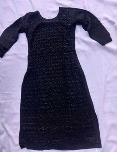 Elegant Black Sequin Kurta
