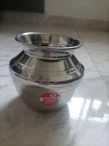 Steel mondha Vessel/ Chamboo Water Pot Small