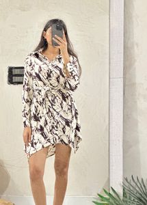 Completely new Stylish Abstract Print Shirt Dress