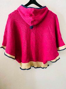 Pink Hooded Knit Cardigan
