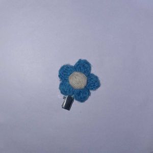 Cute Crochet Flower Hair Clips - Pack of 6