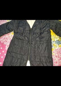 Quilted Long Jacket kids black wwinters