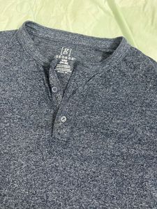 Men's Heathered Henley T-Shirt