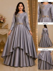 Elegant Grey Ethnic Gown
