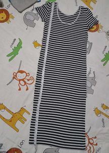 Striped Bodycon Midi Dress