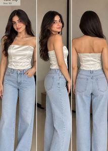 Satin Tube Top - Cream