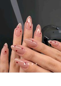Cute Heart False Nails