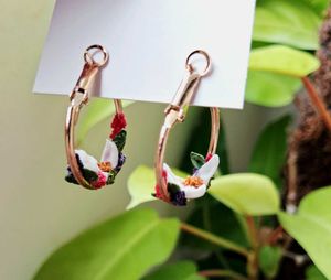 Floral Hoop Earrings