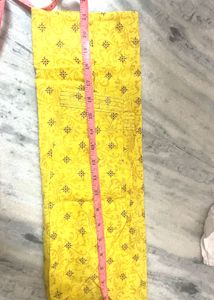 Bright Yellow Printed Palazzo Pants