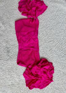 Hot Pink Off-Shoulder Bikini Top