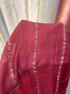 Orange Striped Dupatta