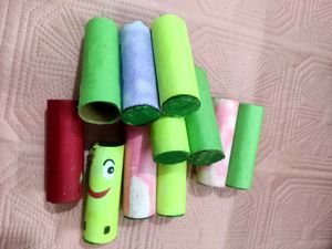DIY Craft Supplies: Cardboard Tubes💛🧡💙♥️