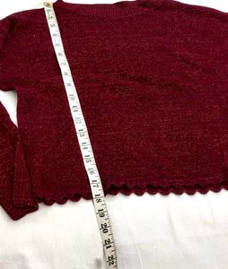 FOR CHRISTMAS  PARK AVENUE RED SHIMMERY TOP