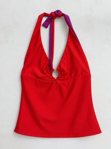 Vibrant Halter Neck Bikini Top
