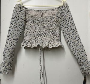 Floral Smocked Off-Shoulder Top