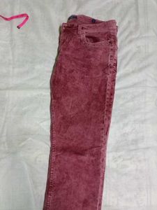 Washed Red Jeans