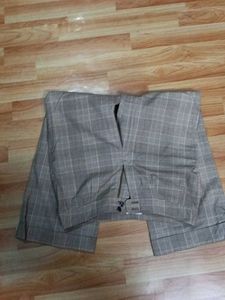 Women's Plaid Wide-Leg Trousers