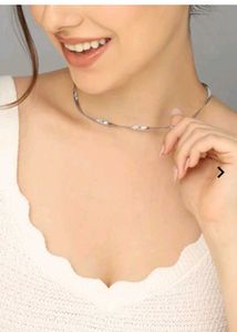 Chic Twisted Silver Chain Necklace