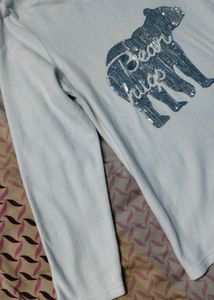 Puff Sleeve Top &amp; Full Hand T-shirt Combo