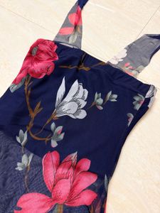 Stylish Floral Print Halter Top
